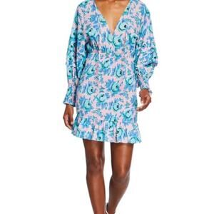 Rhode Resort Anya Smocked Mini Dress Womens Size Medium